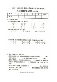 江苏省连云港市海州区2021-2022学年五年级下学期期末学业水平测试数学试题