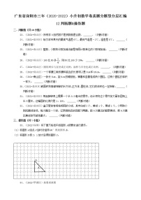 广东省深圳市三年（2020-2022）小升初数学卷真题分题型分层汇编-12判断题&操作题