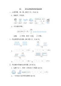 人教版一年级数学上册期末复习专题知识核心考点--12．20以内的进位加法应用