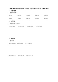 暑假重难点综合自检卷（试题）-小学数学三年级下册苏教版