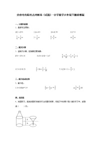 分班考高频考点冲刺卷（试题）-小学数学六年级下册苏教版