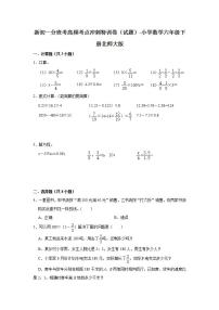 新初一分班考高频考点冲刺特训卷（试题）-小学数学六年级下册北师大版