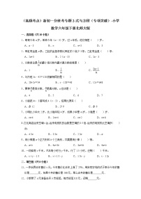 （高频考点）新初一分班考专题2-式与方程（专项突破）-小学数学六年级下册北师大版