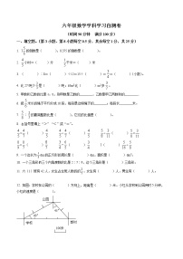 精品解析：2021-2022学年河南省安阳市汤阴县人教版六年级上册期中测试数学试卷