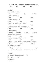 2020-2021学年3 角的度量线段、直线、射线同步测试题