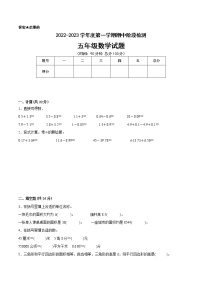 江苏省徐州市2022-2023学年五年级上学期数学期中阶段检测备考试卷二