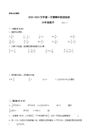 江苏省扬州地区专版2022-2023学年六年级上学期数学期中阶段检测卷（有答案）