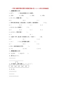 【期中专项复习】人教版数学一年级上册期中 易错点强化突破 B卷：5.6：10的认识和加减法（含解析）