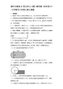 期中专题复习：第五单元《圆》解答题（同步练习）-小学数学六年级上册人教版