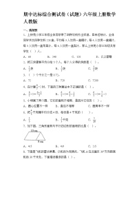 期中达标综合测试卷（试题）六年级上册数学人教版