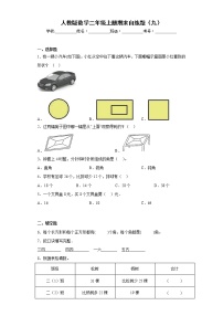 人教版数学二年级上册期末自练题（九）