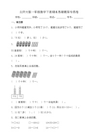 北师大版一年级数学下册期末易错题型专练卷（含答案）