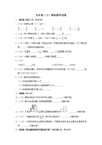 期末模拟测试（试题）-五年级上册数学人教版 (3)