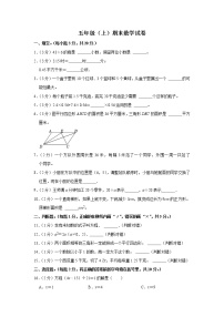 期末模拟测试（试题）-五年级上册数学人教版 (9)