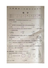 山东省菏泽市单县湖西学校2021-2022学年六年级下学期期中学习评价数学试题