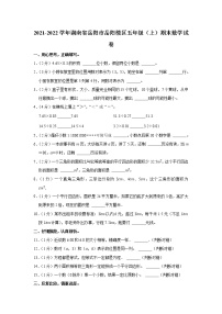 2021-2022学年湖南省岳阳市岳阳楼区五年级（上）期末数学试卷