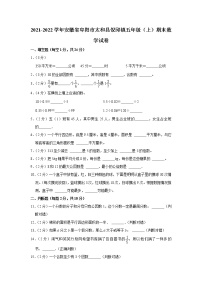 2021-2022学年安徽省阜阳市太和县倪邱镇五年级（上）期末数学试卷