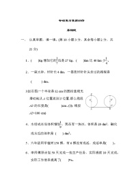 北师大版六年级数学上册易错题专项复习素质评价