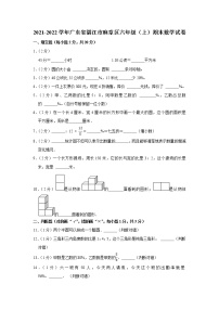 2021-2022学年广东省湛江市麻章区六年级（上）期末数学试卷