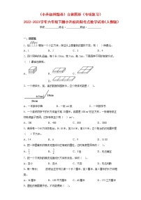 （小升初押题卷）立体图形（专项复习）-最新六年级下册小升初高频考点数学试卷（人教版）