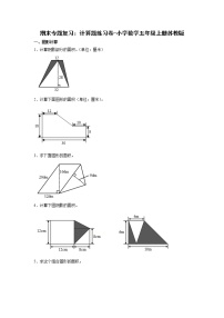 期末专题复习：计算题练习卷（专项突破）-小学数学五年级上册苏教版