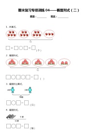 二年级上册 数学期末专项练习04 看图列式（二）  人教版