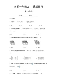 小学苏教版第十单元 《20以内的进位加法》一课一练