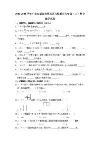 广东省湛江市开发区八校联合2022-2023学年六年级上学期期中数学试卷