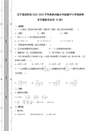 辽宁省沈阳市2022-2023学年西师大版小升初数学七年级秋季开学摸底考试卷AB卷2套（含解析）