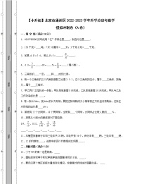 【小升初】北京市通州区2022-2023学年升学分班考数学模拟冲刺卷AB卷（含解析）