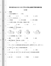 四川省乐山市2022-2023学年六年级上册数学期末调研试题AB卷（含解析）