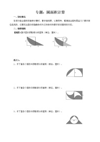 六年级数学专题讲解第19讲 面积计算（二）苏教