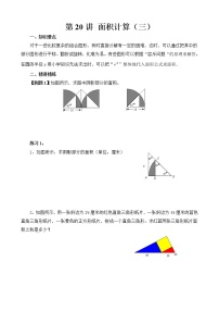 苏教六年级数学小升初专题第20讲 面积计算（三）
