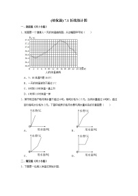 小学数学人教版五年级下册7 折线统计图练习题