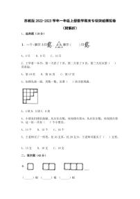 苏教版2022-2023学年一年级上册数学期末专项突破模拟卷（附解析）