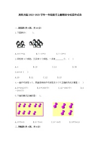 西师大版2022-2023学年一年级数学上册期末专项提升试卷（含解析）