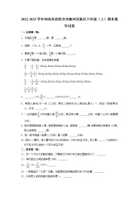 河南省洛阳市市廛河回族区2022-2023学年六年级上学期期末数学试卷