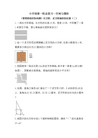 （带图形的实际问题）长方形、正方形面积的计算（二）-小升初六年级数学下册第一轮总复习人教版