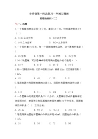 圆锥的体积（二）-小升初六年级数学下册第一轮总复习人教版