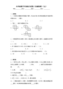 小升初数学考前练习试题（安徽铜陵）（五）