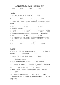 小升初数学考前练习试题（陕西渭南）（五）