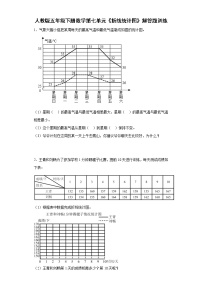 人教版五年级下册7 折线统计图达标测试