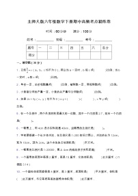 北师大版六年级数学下册期中高频考点精练卷（含答案）