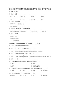 2022-2023学年安徽省合肥市高新区五年级（上）期中数学试卷