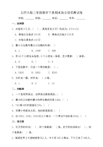 北师大版二年级数学下册期末拔尖培优测试卷(二)(含答案)