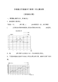 小学数学苏教版五年级下册二 折线统计图单元测试课后复习题