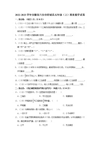 2022-2023学年安徽省六安市舒城县五年级（上）期末数学试卷