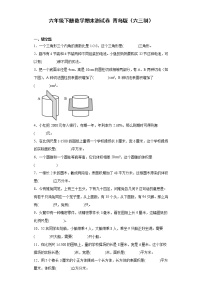 六年级下册数学期末测试卷青岛版（六三制）