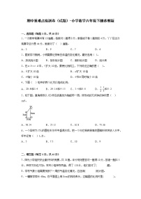 期中重难点检测卷（试题）-小学数学六年级下册苏教版