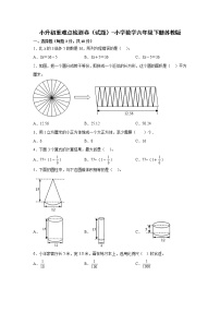 小升初重难点检测卷（试题）-小学数学六年级下册苏教版